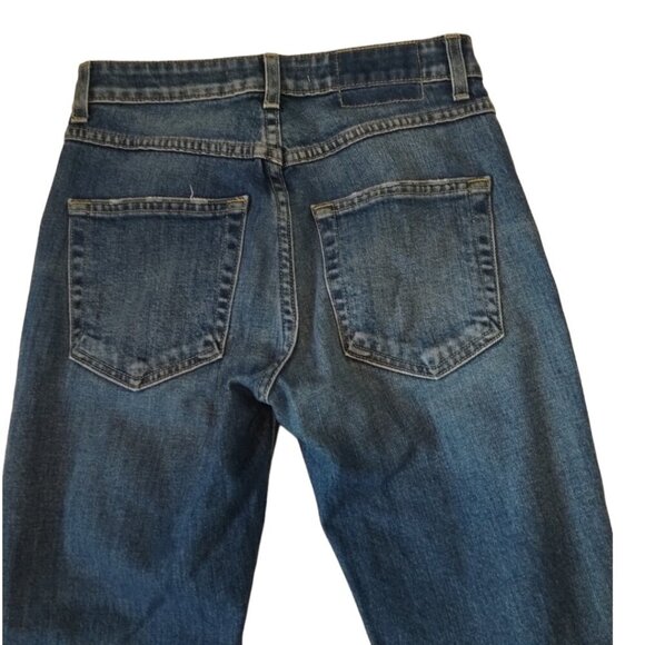 AMO Babe Button Fly Destroyed Skinny Denim Jeans Size 25 Stretch High Rise - Picture 6 of 10